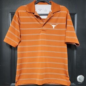 University Texas Longhorns Polo Shirt Small Antigua Striped Embroidered ATX UT